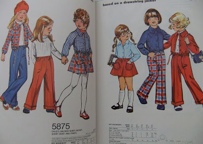 Simplicity clothing patterns for children from the seventies