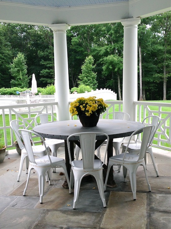 our back porch dining area