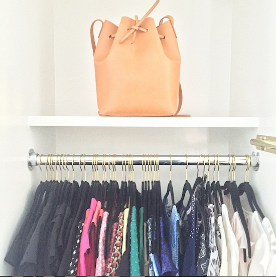 closet organization ideas with matching hangers