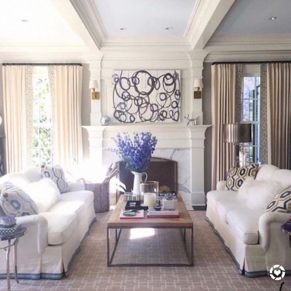 our living room with white painted trim in white dove