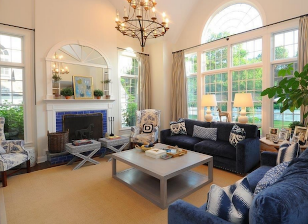 family room painted in BM calm