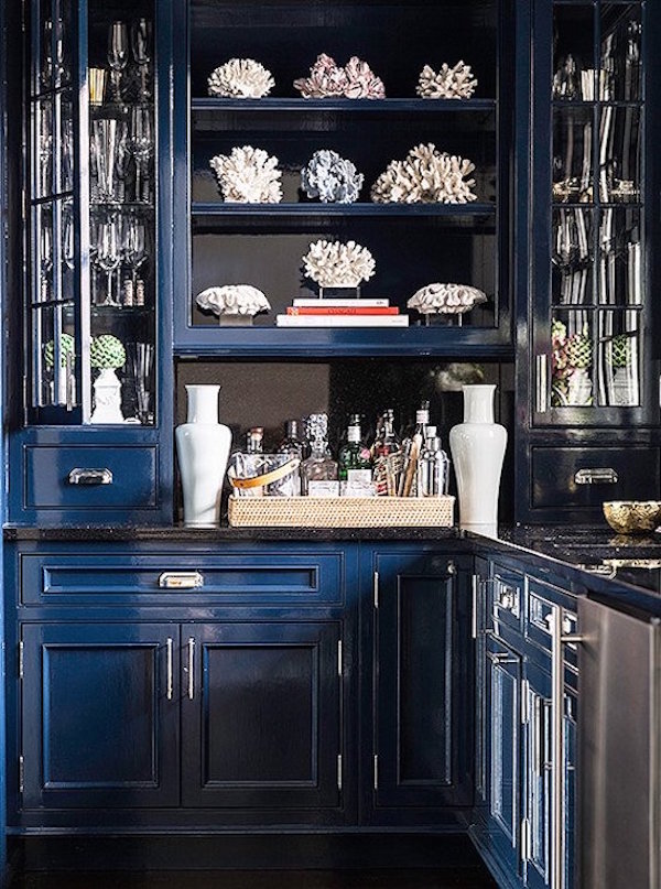 classic blue high gloss butlers pantry