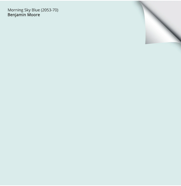 Samplize ahesive paint sample of Benjamin Moore Morning Sky Blue