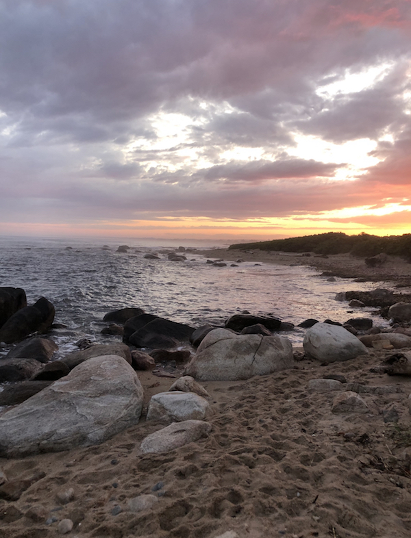 Rhode Island beach at sunset