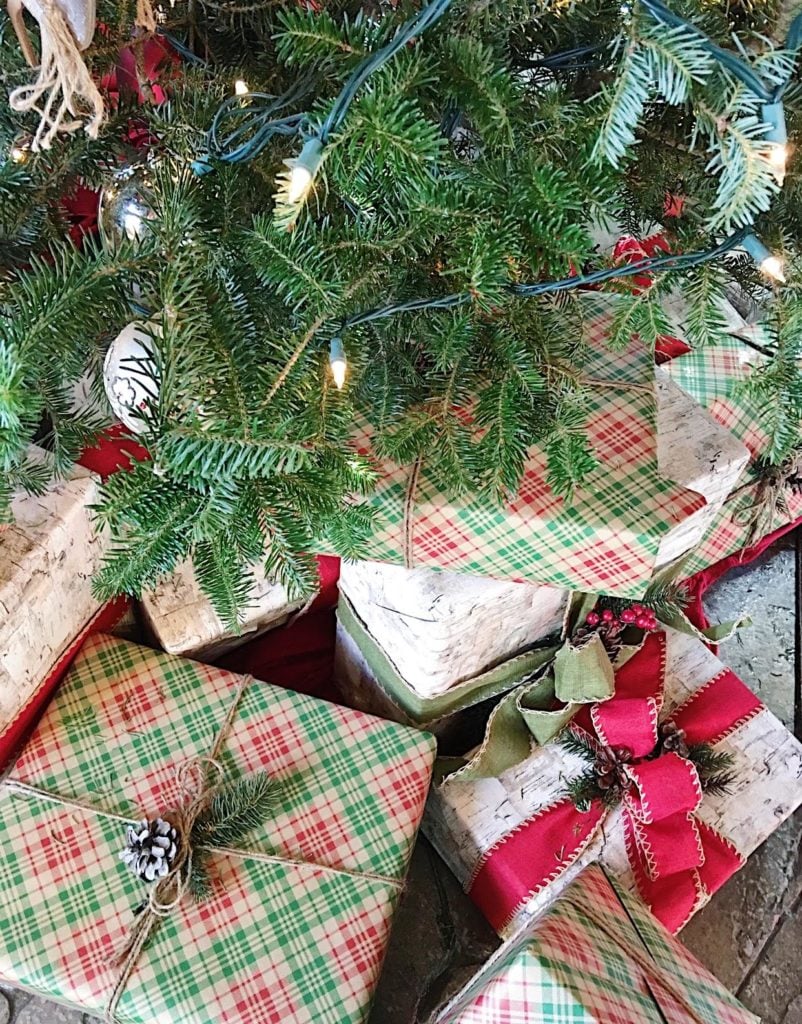 holiday gifts under tree