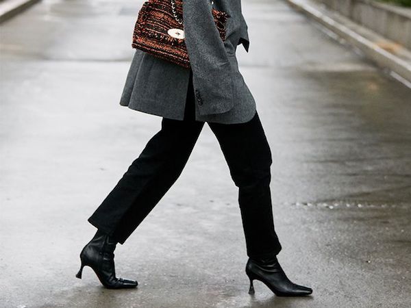 black ankle boots street style photo