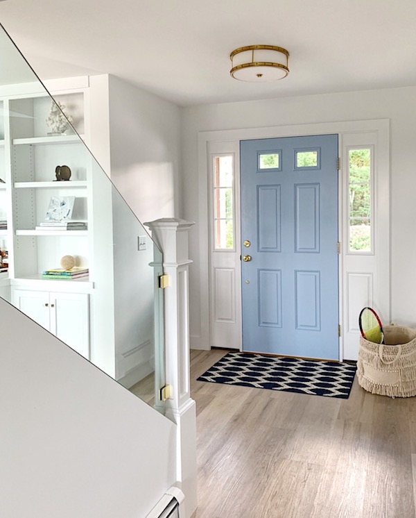 flush mount ceiling light in small foyer entry