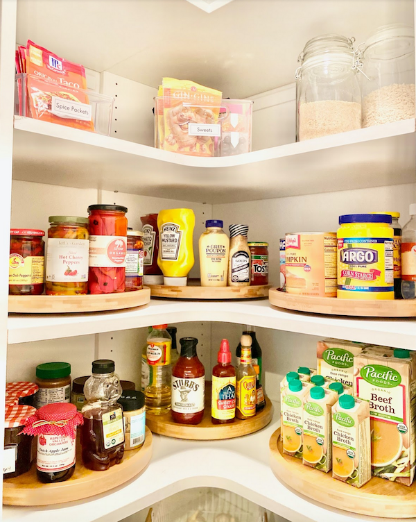 turntables in pantry