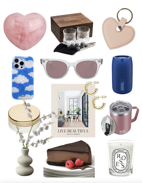 collage of last minute gift ideas.