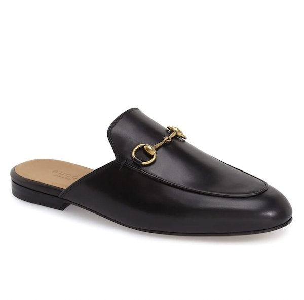gucci black leather loafer