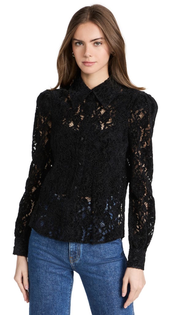 black lace top