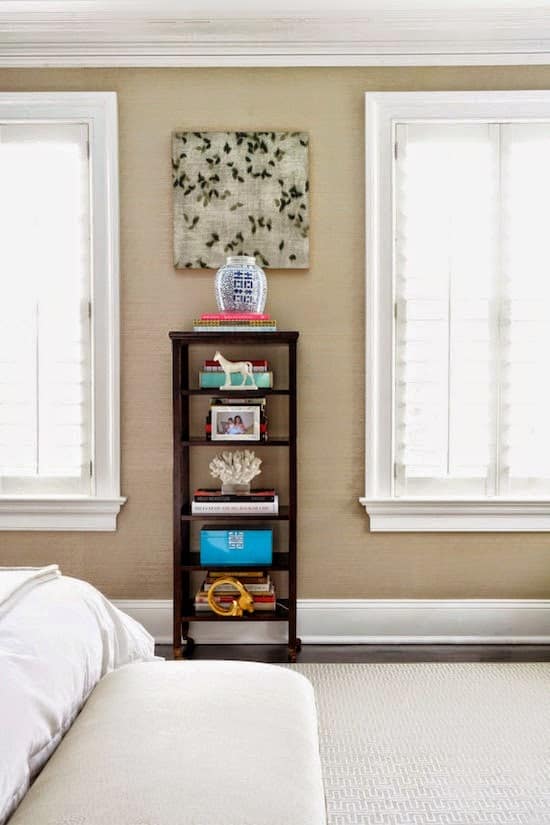 shelves featuring vintage Etsy home decor finds.