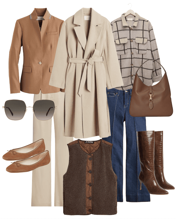 collage of fall outfit ideas.