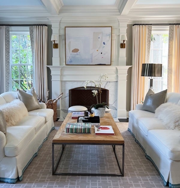 living room featuring abstract art and must have home decor accessories.