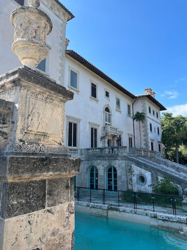 back of Vizcaya museum in Miami, Florida.