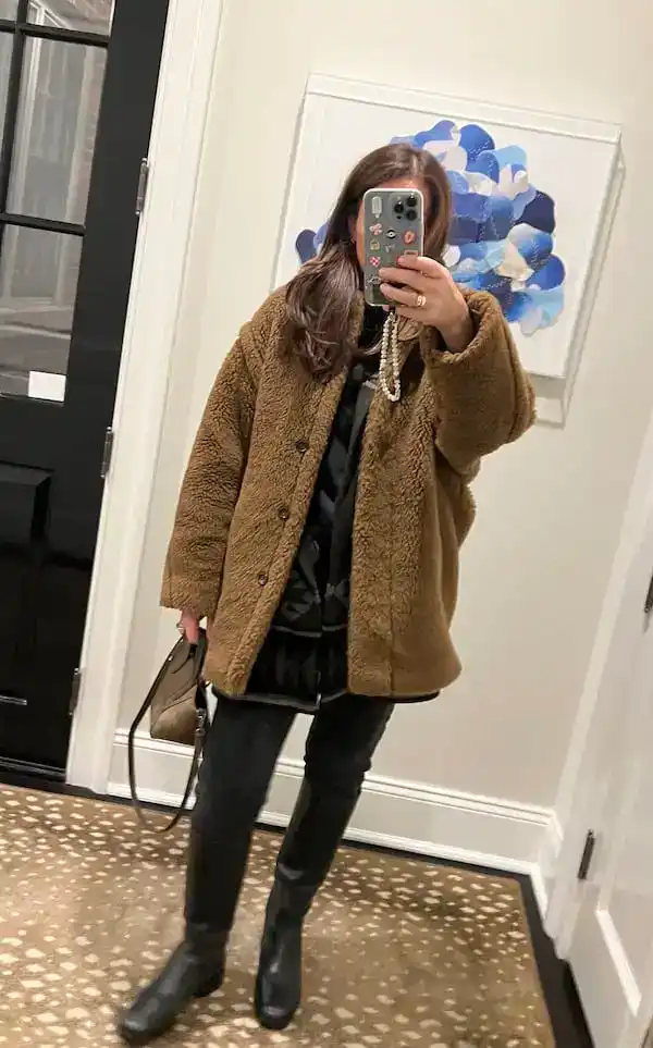 max mara short brown teddy jacket.