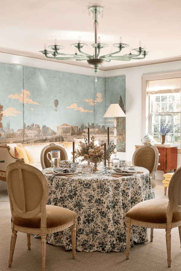 spring floral tablecloth find for under $250.