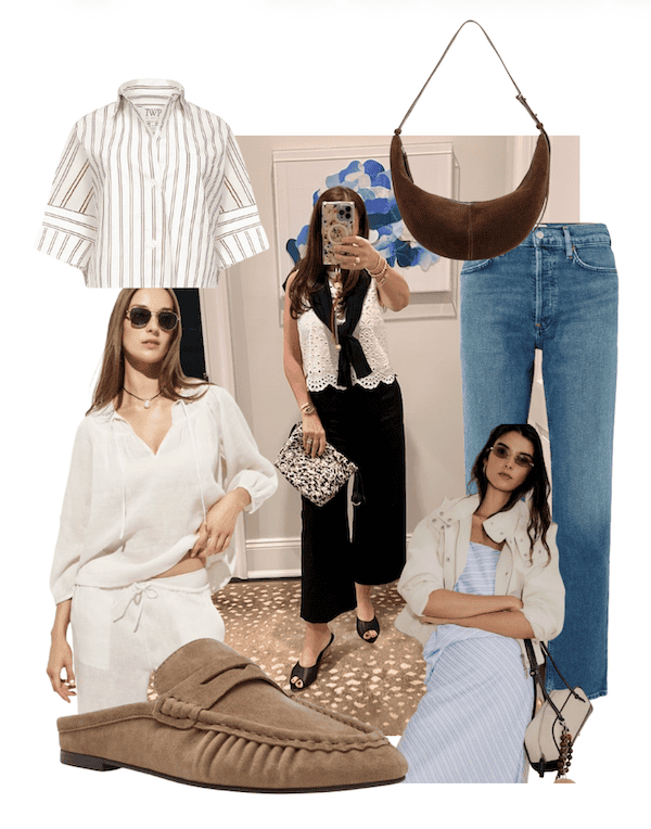collage of end of season sale finds.